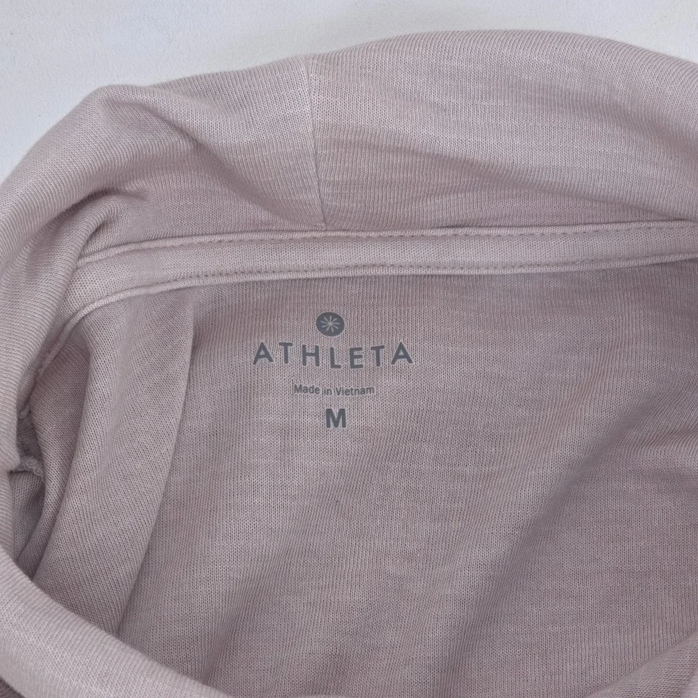 Athleta Eco Wash Turtleneck Sweatshirt Dress Medium Thumb Sleeve Athleisure Prep